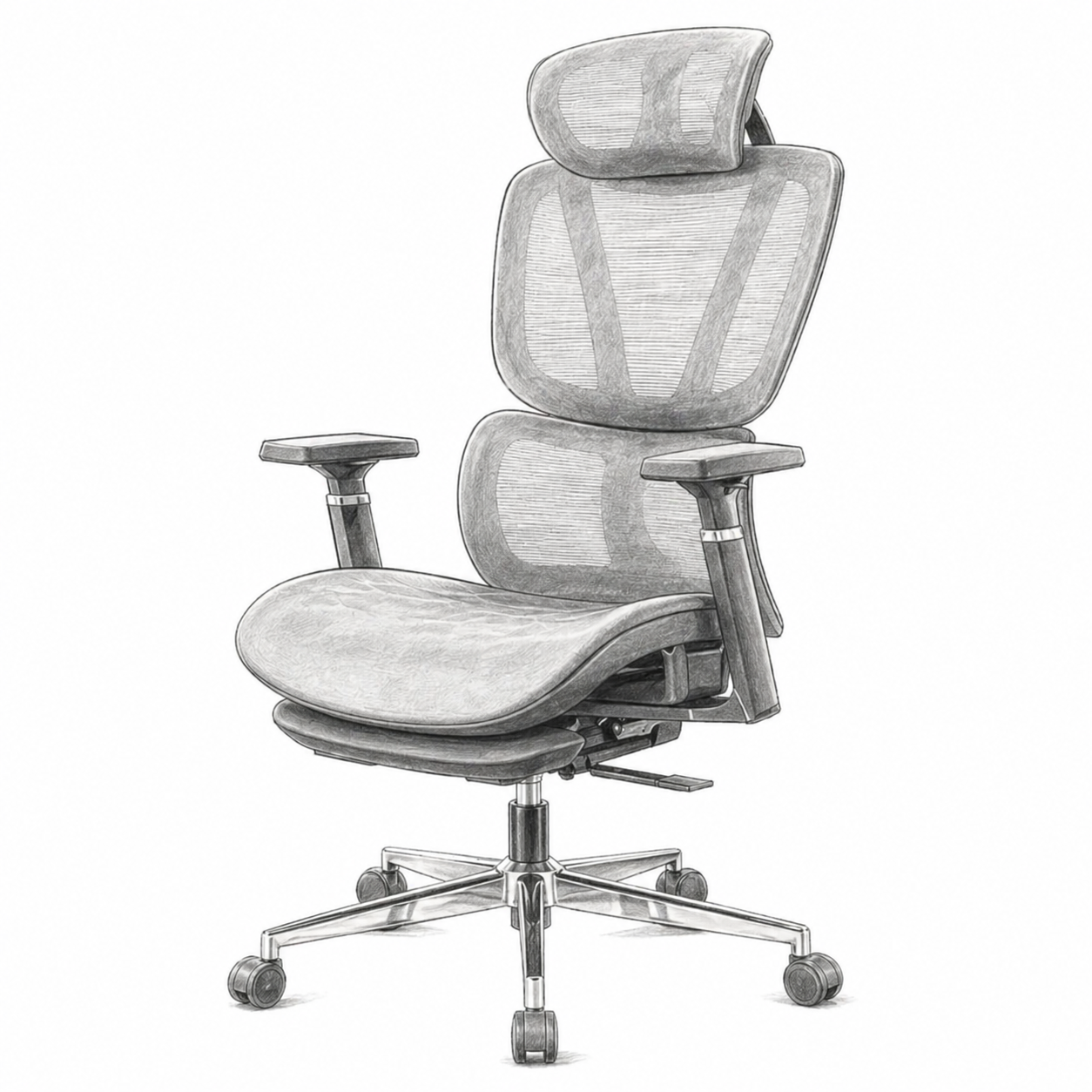 Ergonominė biuro kėdė moderniame interjere
